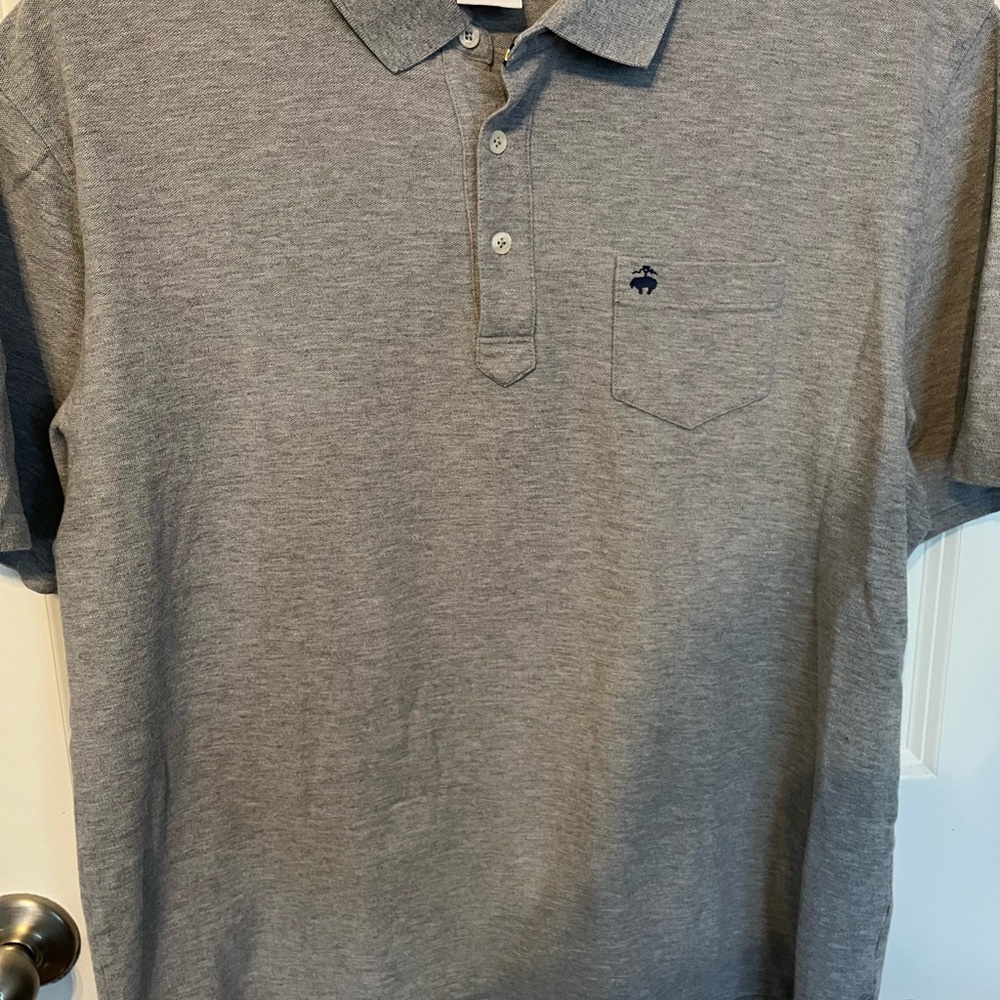 Brooks Brothers Gray Polo Shirt with  Pocket